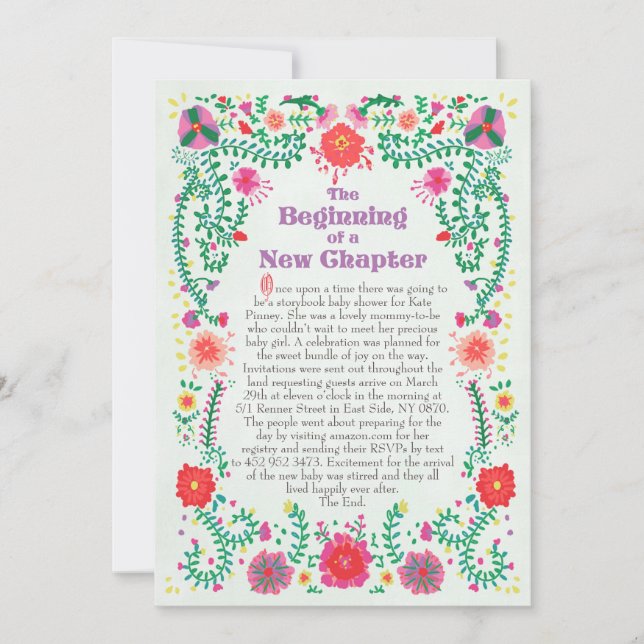 Bjud i populationsartikel Storybook Baby Shower-in Inbjudningar (Framsida)