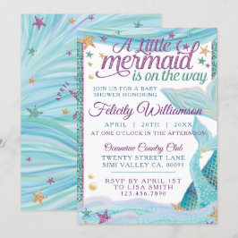 Bjud i Whimsical Ocean Sea Sjöjungfru Baby Shower- Inbjudningar