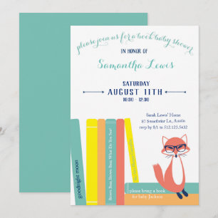 Bjud i Woodland Bok Baby Shower Inbjudningar