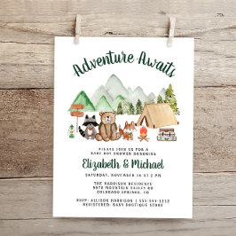 Bjud i Woodland Camping Par Baby Shower