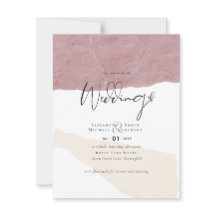 Bjud in abstrakt Earth Tone bröllopsinbjudan Lågko