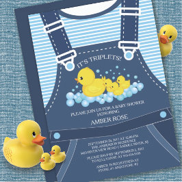 Bjud in Anka Baby Shower--TWILLINGAR för tyst  Inbjudningar
