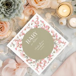 Bjud in babyblåsare för Sage Grönt Baby Pappersservett