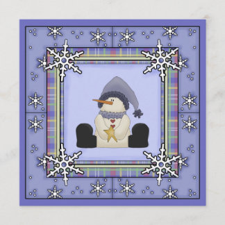 Bjud in babydusch för Winter Snögubbe Pojke Inbjudningar