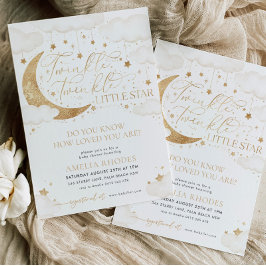 Bjud in babyskare för Lilla stjärna-Neutralt med s Inbjudningar