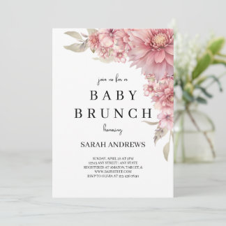 Bjud in babyskor, inbjudan till Baby Brunch