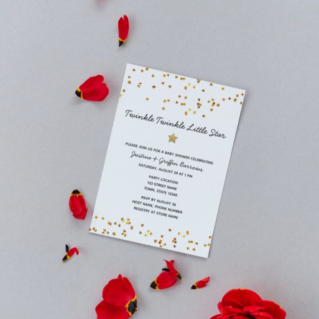 Bjud in babyskor med dubbla stjärnor inbjudningar (Skapare uppladdad)