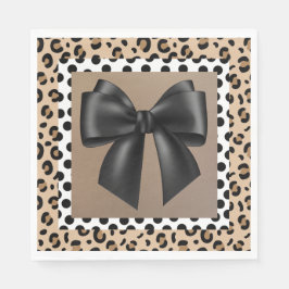 Bjud in babyskor - Utskrift av djur - Bow Luncheon Pappersservett
