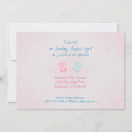 Bjud in bebisdusch för Clothesline Layette-layout Inbjudningar