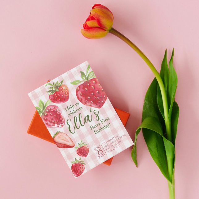 Bjud in Berry första sommarens jordgubbsinbjudan p Inbjudningar (Skapare uppladdad)