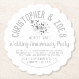 Bjud in Biljett på bröllop-festen Underlägg Papper