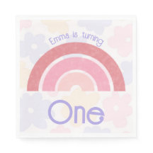 Bjud in blommiga regnbåge från födelsedag