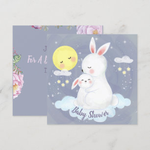 Bjud in Bunny Baby Shower-inbjudan Inbjudningar