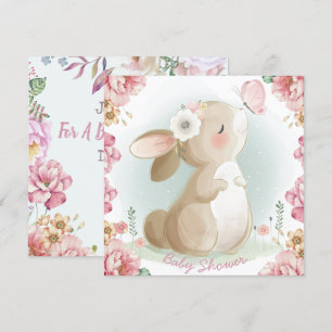 Bjud in Bunny Baby Shower-inbjudan Inbjudningar