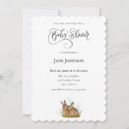 Bjud in Bunny Baby Shower-inbjudan Inbjudningar