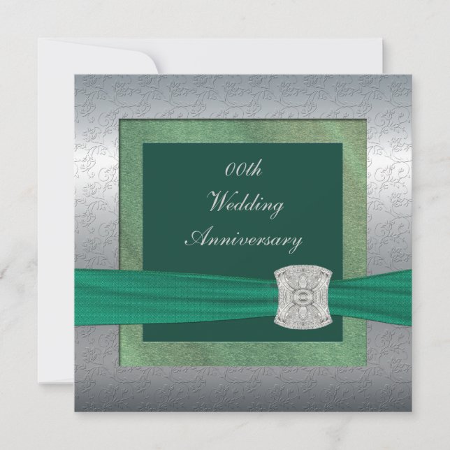 Bjud in Elegant bröllop-årsjubileum Inbjudningar (Framsida)