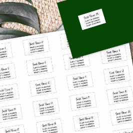 Bjud in etiketter 28 Namn och skriv ut Adress