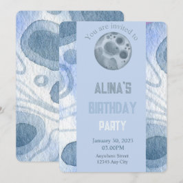 Bjud in födelsedagskalender för måne inbjudningar