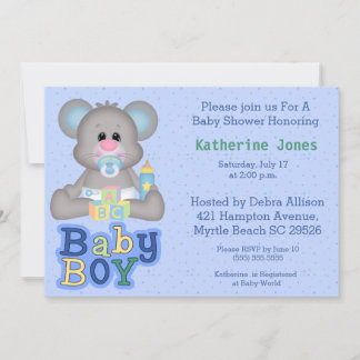 Bjud in för spädbarnshögtalare i Cute Baby Inbjudningar