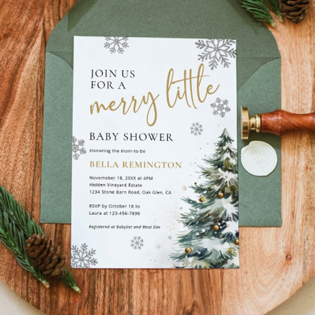 Bjud in för vinterbabyskor, jul Baby Inbjudningar (Skapare uppladdad)