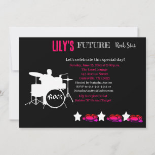 Bjud in framtida Rocker Baby Shower Inbjudningar