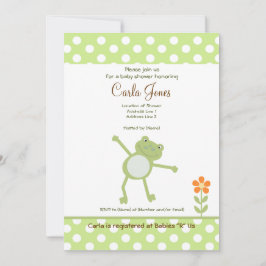 Bjud in från Cute Leapfrog Baby Shower 5 x 7 storl Inbjudningar