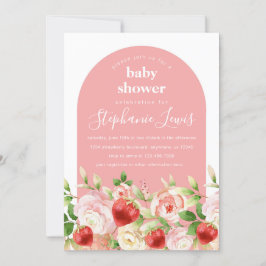 Bjud in från jordgubbsgårdar och Blommor Baby Show Inbjudningar