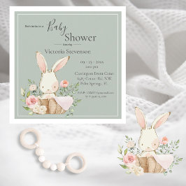 Bjud in Grönt för babyskor för Bunny Rabbit Sage