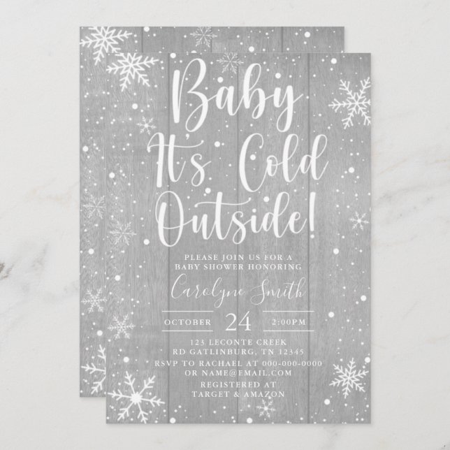 Bjud in Helgdag för babyskor Inbjudningar (Fram/baksida)