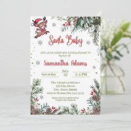 Bjud in jul-babyskor inbjudningar