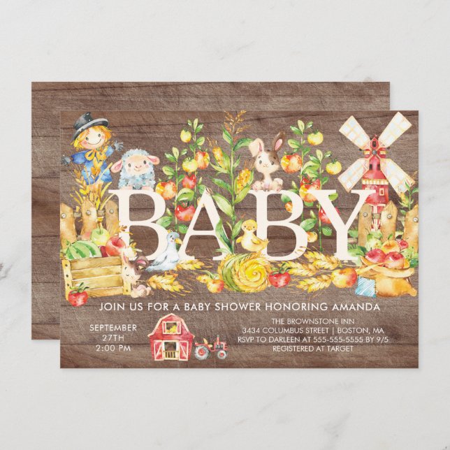 Bjud in på marknaden för spädbarnshuggare för matr inbjudningar (Fram/baksida)