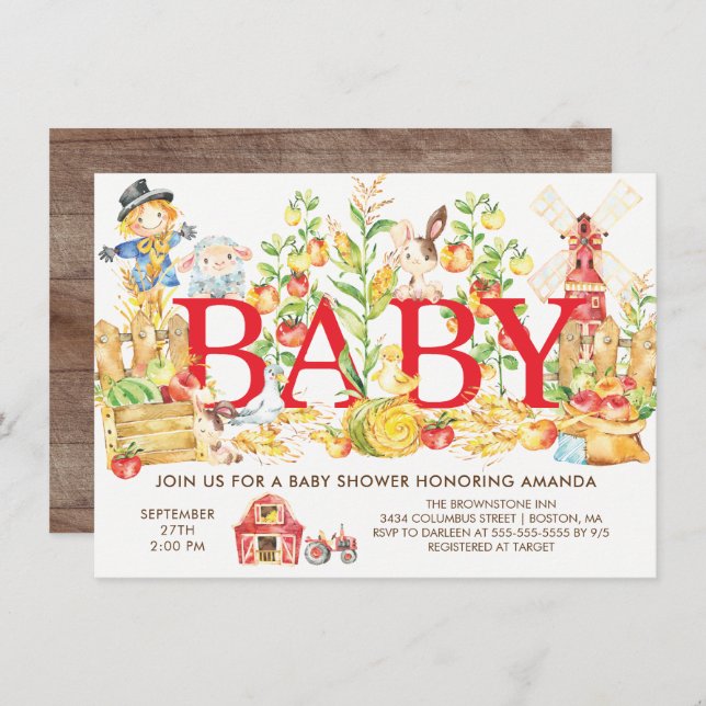 Bjud in på marknaden för spädbarnshuggare för matr inbjudningar (Fram/baksida)