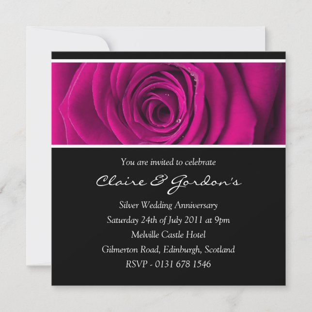 Bjud in Rosa ros-årsjubileum Inbjudningar (Framsida)
