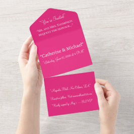 Bjud in shock rosa Wedding | Modern Stil