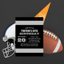 Bjud in silver och Black Team Birthday