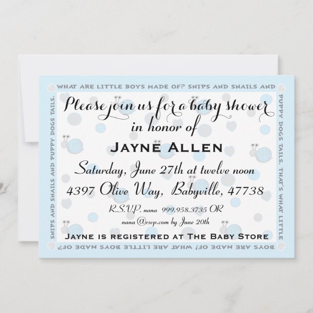 Bjud in skjortor "Snips and Snigel" Inbjudningar (Framsida)