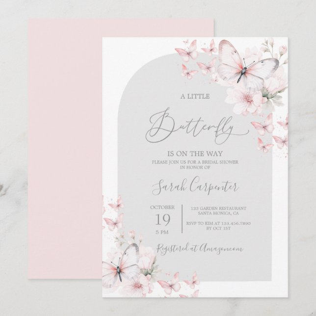 Bjud in småbarn med småbarn inbjudningar (Fram/baksida)