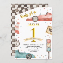 Bjud in Tävla Cars på födelsedagstid Inbjudningar