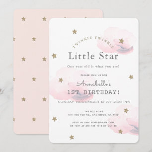 Bjud in Twinkle Little Star Birthday-inbjudan Inbjudningar