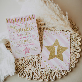 Bjud in Twinkle Little Star Birthday-inbjudan Inbjudningar