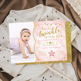 Bjud in Twinkle Little Star Birthday-inbjudan Inbjudningar