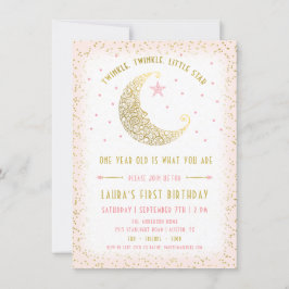 Bjud in Twinkle Little Star Birthday-inbjudan Inbjudningar
