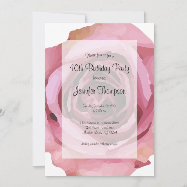 Bjud Lila Vår Ro födelsedag Inbjudningar (Framsida)