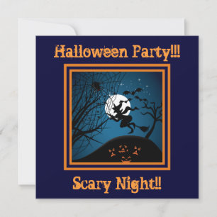 Bjud och spider vid inbjudan till Webben Halloween