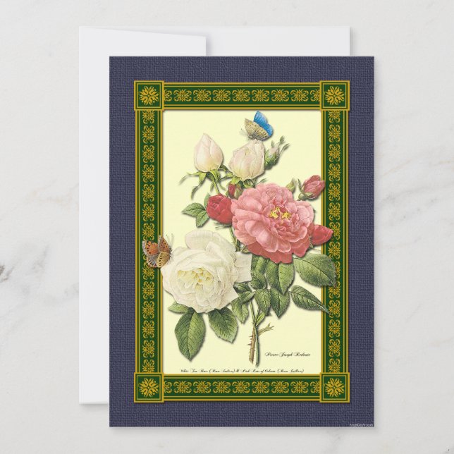 Bjud och vit Ro-inbjudan Inbjudningar (Framsida)