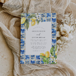 Bjud på Citrus Wedding i Medelhavet Inbjudningar