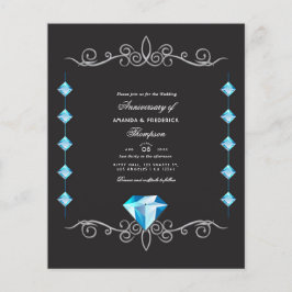 Bjud på Diamond Bröllop-årsdagen Flygblad