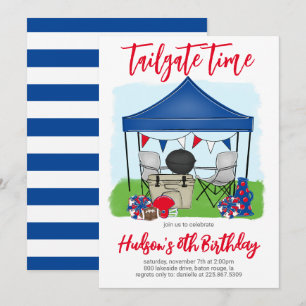 Bjud på födelsedagen för fotbollsdagen - Tailgate Inbjudningar