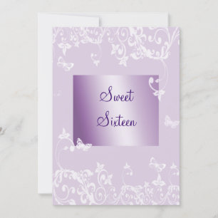 Bjud på födelsedagen för Lavender Elegant Sweet si Inbjudningar