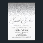 Bjud på födelsedagen i silver Glitter Sweet sixtee Inbjudningar<br><div class="desc">(1) Om du vill göra ytterligare anpassningar klickar du på länken "anpassa ytterligare" och användor verktyg som är utformat för att ändra mallen. (2) Om du föredrar Avsluta /projektionsyta kan du överväga att välja Papper projektionsyta. (3) Kontakta mig om du behöver hjälp.</div>